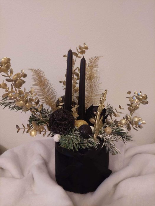 Decoratiune craciun cu lumanari