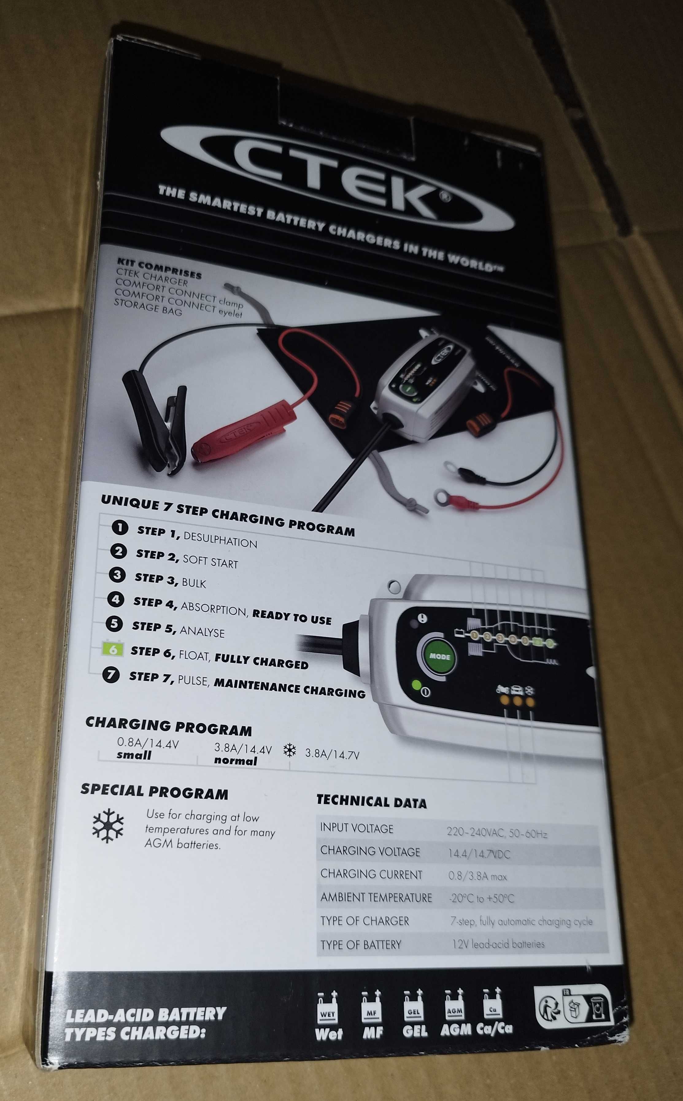 Redresor automat CTEK battery charger MXS 3.8, sigilat