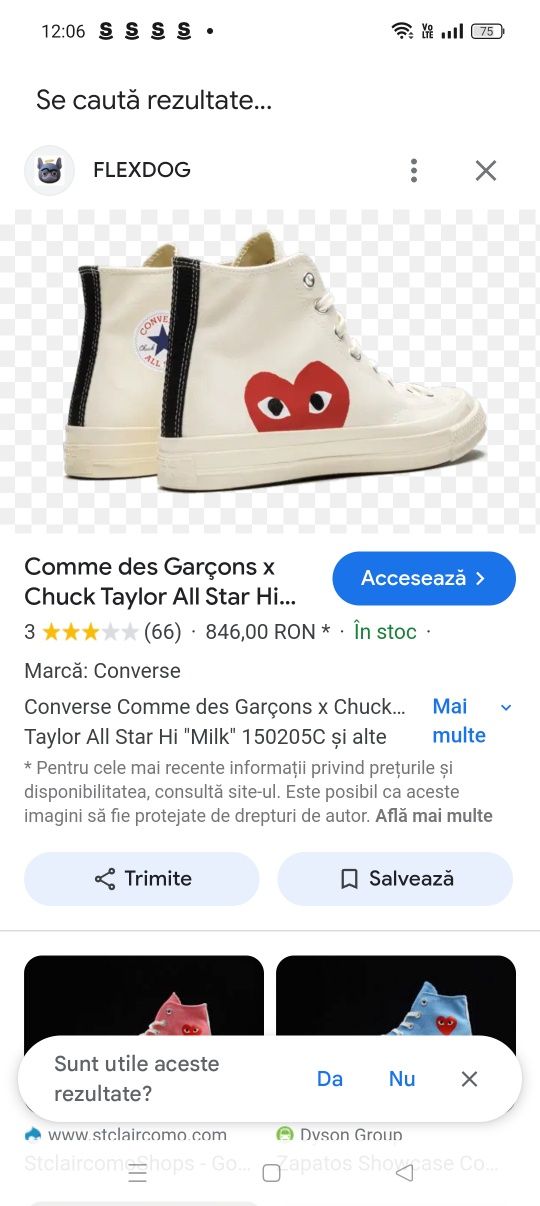 Teniși Originali Converse Comme des garcon,mărime 42,5