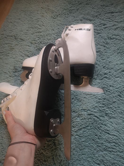 patine  albe piele mărimea 36