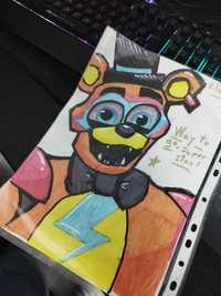 Desen Fnaf cu Glamrock Freddy!