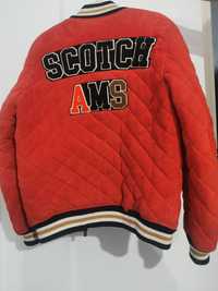 Geaca piele Scotch & Soda Bomber College