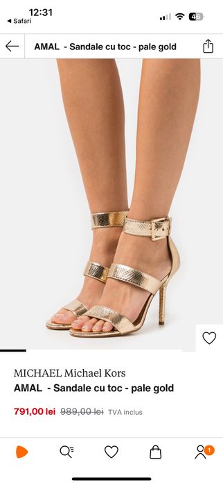 Sandale Michael Kors noi, mas. 36.5