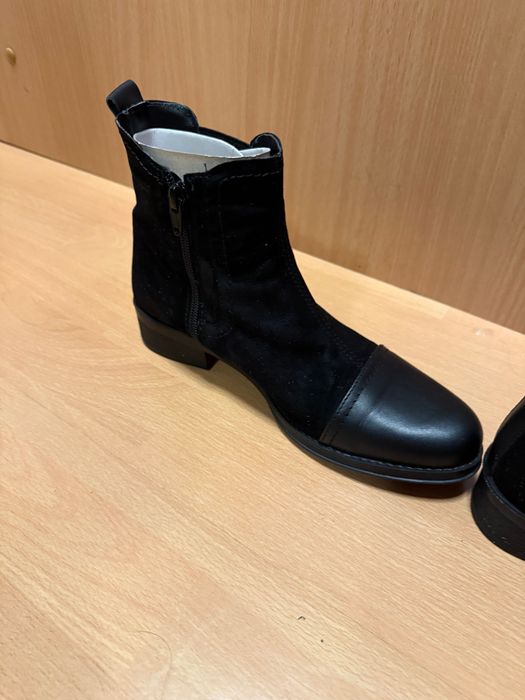 Ghete dama piele naturală-negru