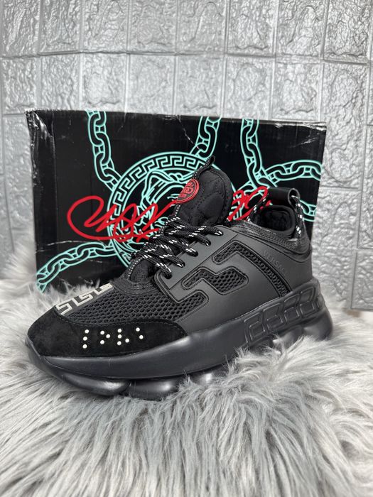 Versace Chain Reaction Full Black Negru cutie