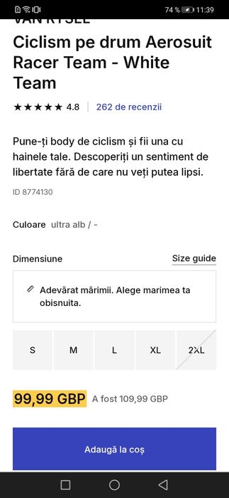 Costum de biciclist Van Rysel