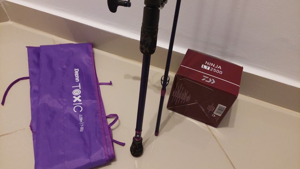 Combo spinning, delphin toxic 2.28m 7-30g, daiwa ninja lt 2500