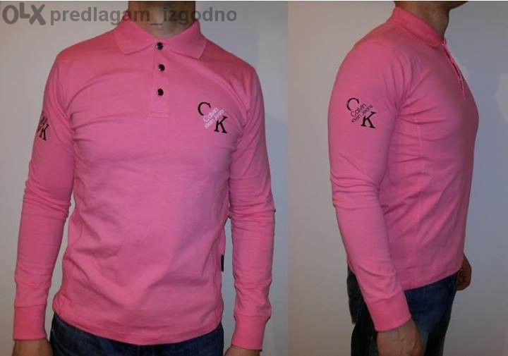 Мъжка блуза Calvin Klein в черно и розово