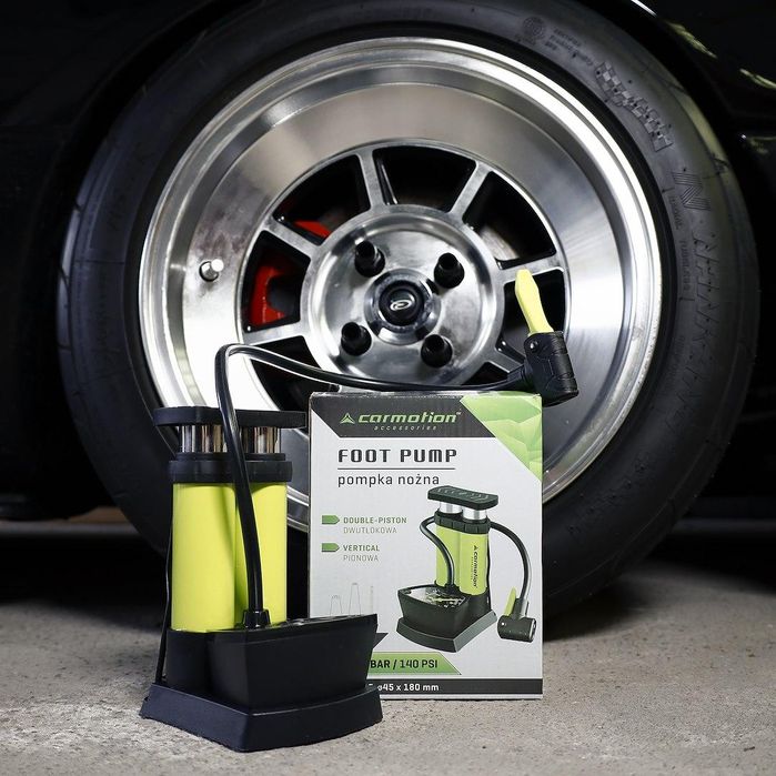 двубутална крачна помпа с аналогов манометър, макс. 10 bar / 140 ...