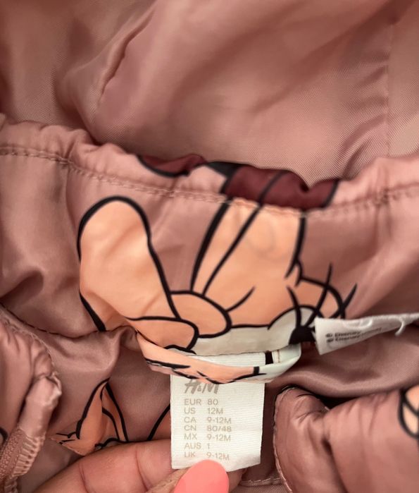 Детско яке за момиче H&M 9-12 месеца размер 80