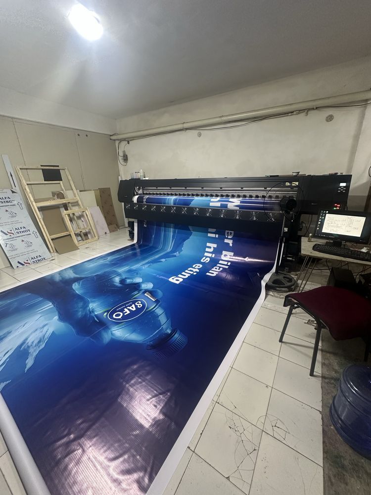 Banner ishlab chiqarish. 30min kv ecosalvent printerda