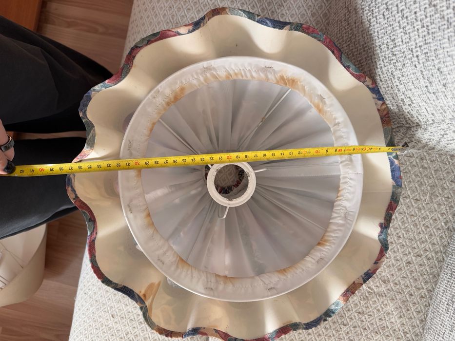 Abajur lampă din pânză înflorată