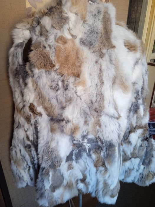 Дублёнка женская кожа/мех кролик. Р-46