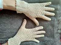 Фини плетени ръкавици на една кука от макраме 3 модела