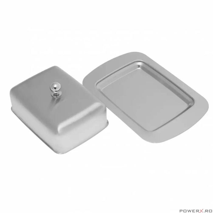 Untiera din inox, cu capac, 19x12,5x1cm, cutie pentru unt, Kinghoff