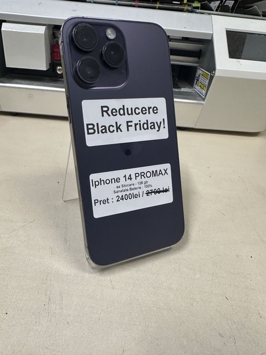 Iphone 14 pro max / 128 gb / 100% baterie / Reducere Black Friday!