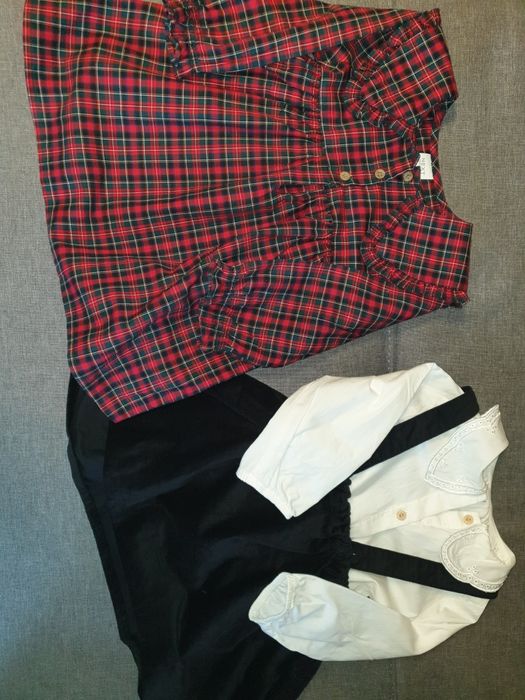 Vând rochiță Next,set sarafan catifea cu cămașă H&M, bluză Pepco