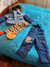Зимний детский комплект куртка комбензон