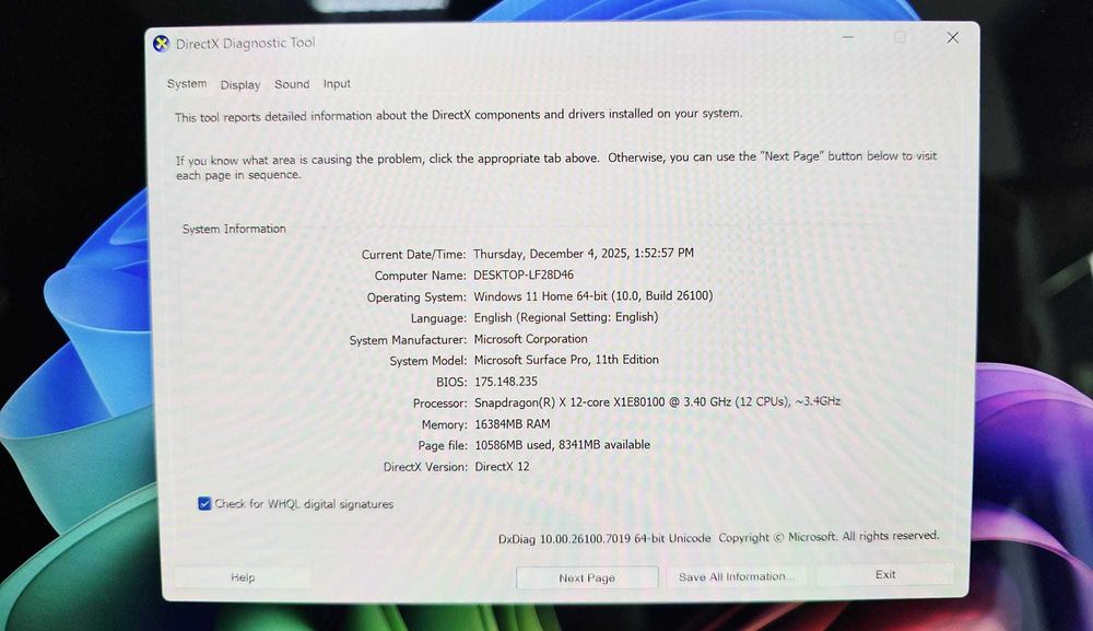 Microsoft Surface Pro 11 X 13" 16GB/1 TB + Tastatura Zeus Amanet 65135