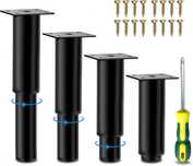 Set de 4 picioare mobila, reglabile 20-35cm, otel carbon