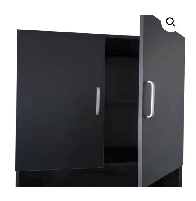 Шкаф за пералня и сушилня 190 см, черно