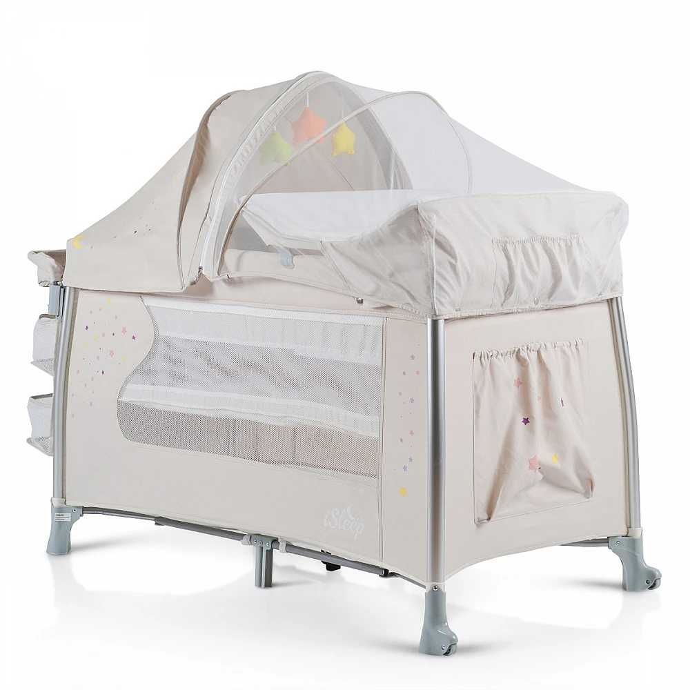 Детска кошара Cangaroo iSleep (бебешка кошара на 2 нива, с повивалник)