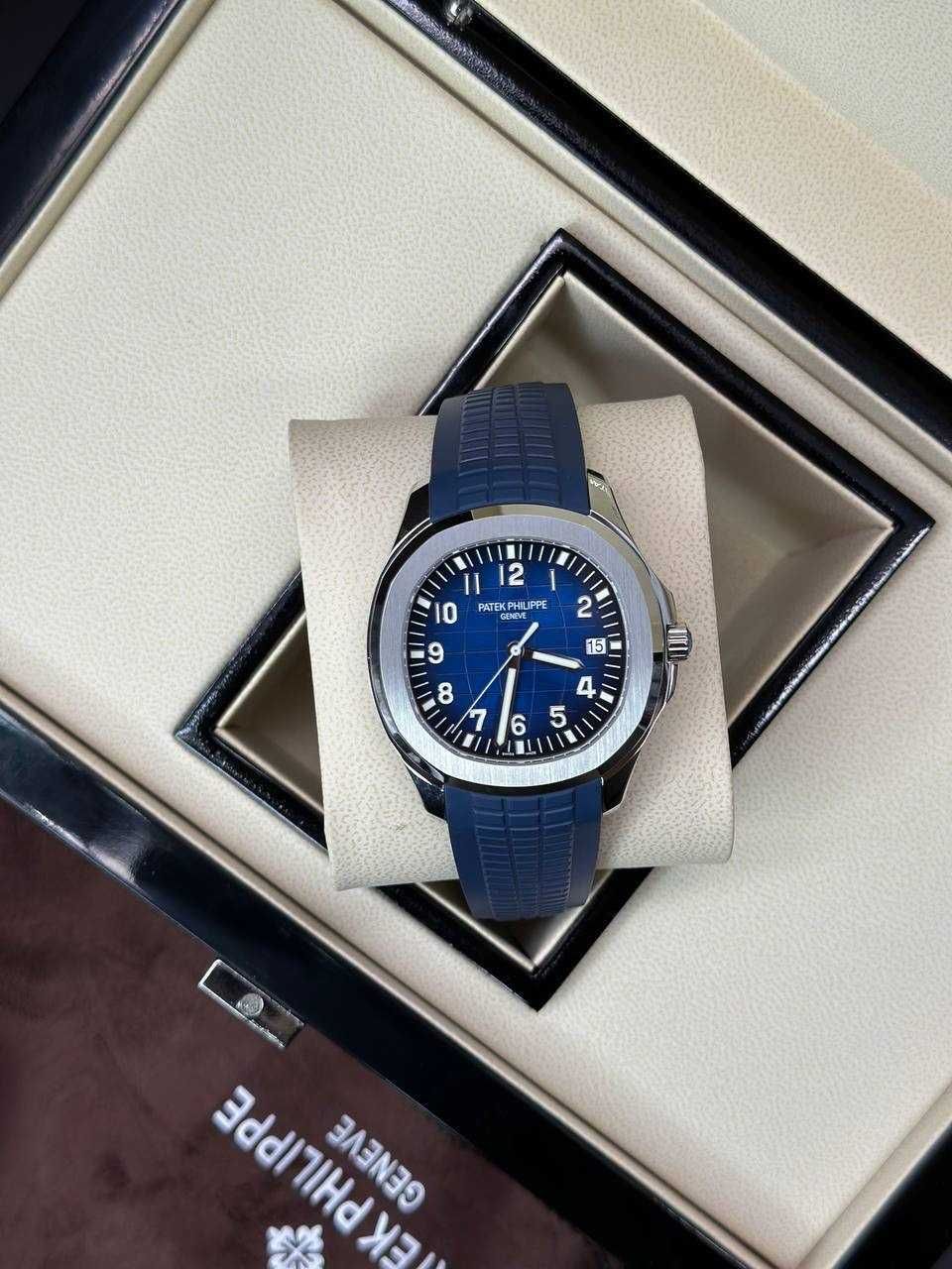 patek philippe aquanaut сребристо/синьо