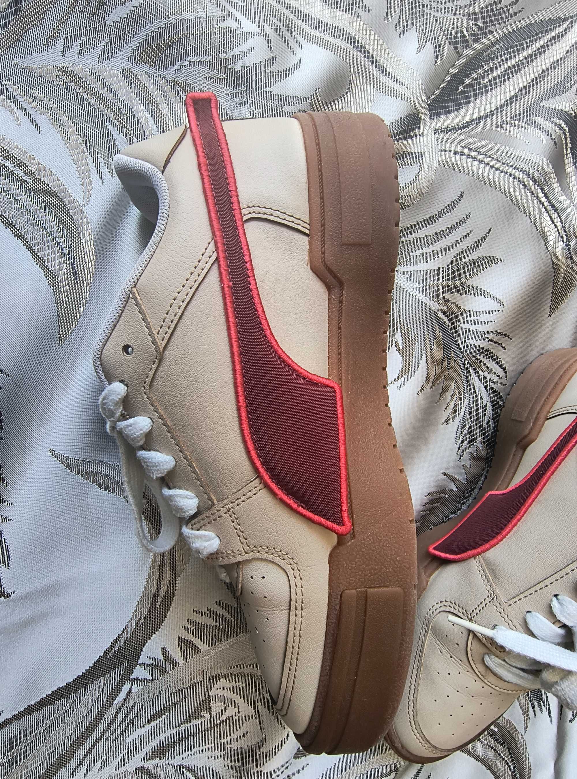 Puma, Спортни обувки CA Pro с контрасти, Бордо, Бял номер 42