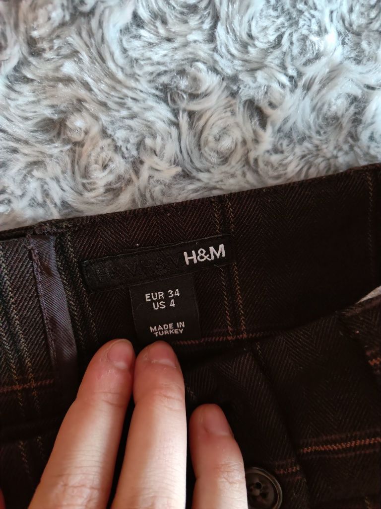 Pantaloni maro stil vintage, H&M