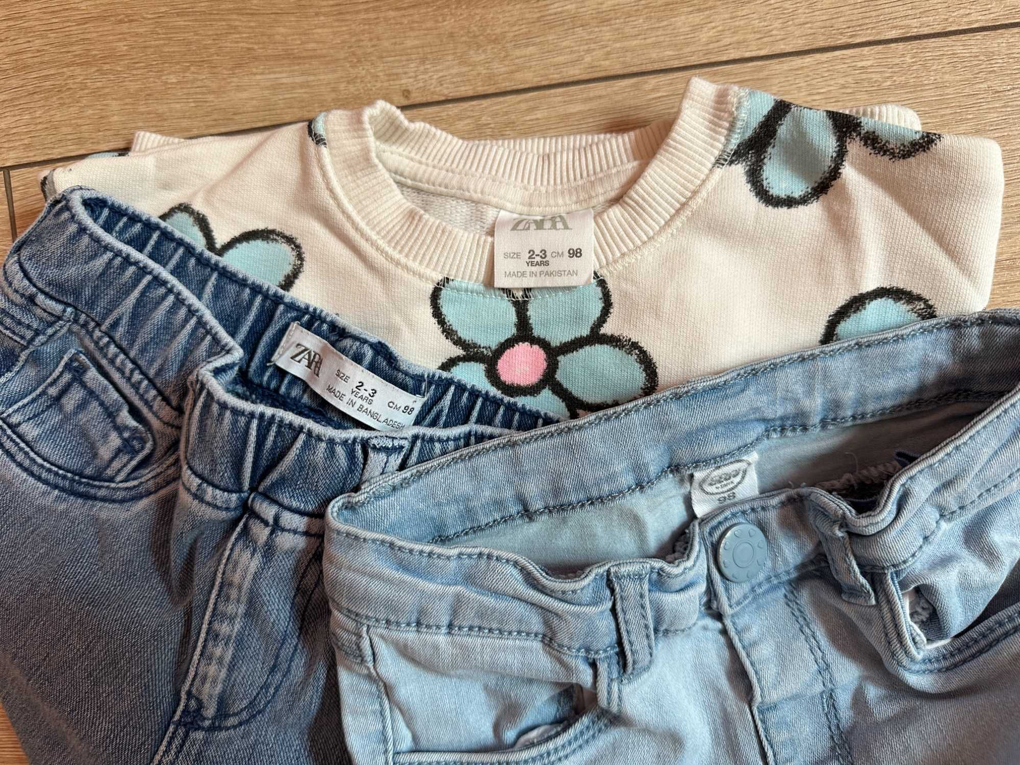 Комплекти суичър и клин Zara, 2-3г/98; суичър и дънки Zara,  2-3г/98