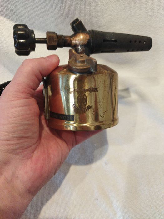 Винтажная мини паяльная лампа