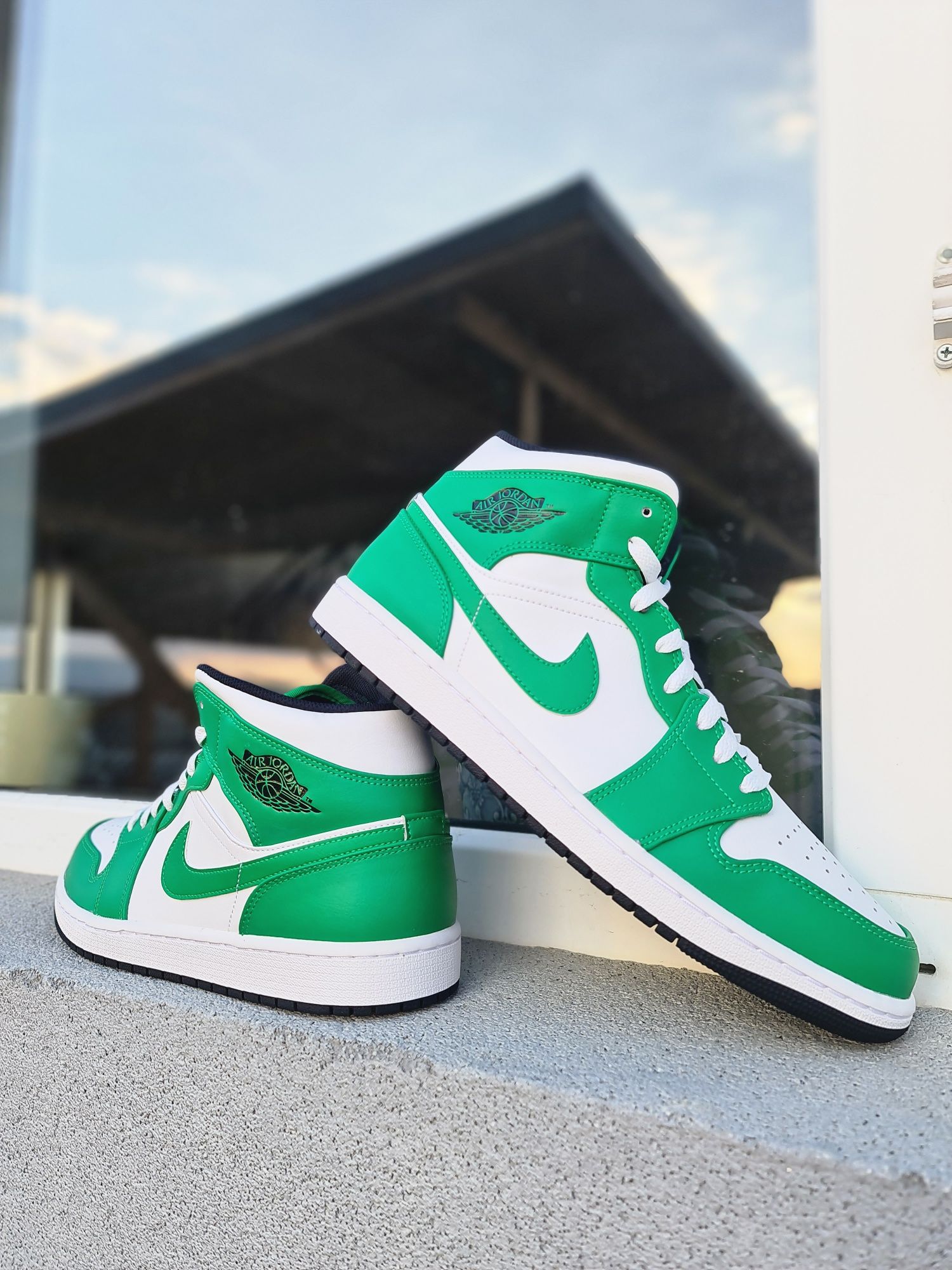 Jordan 1 Mid Lucky Green(44.5-45)