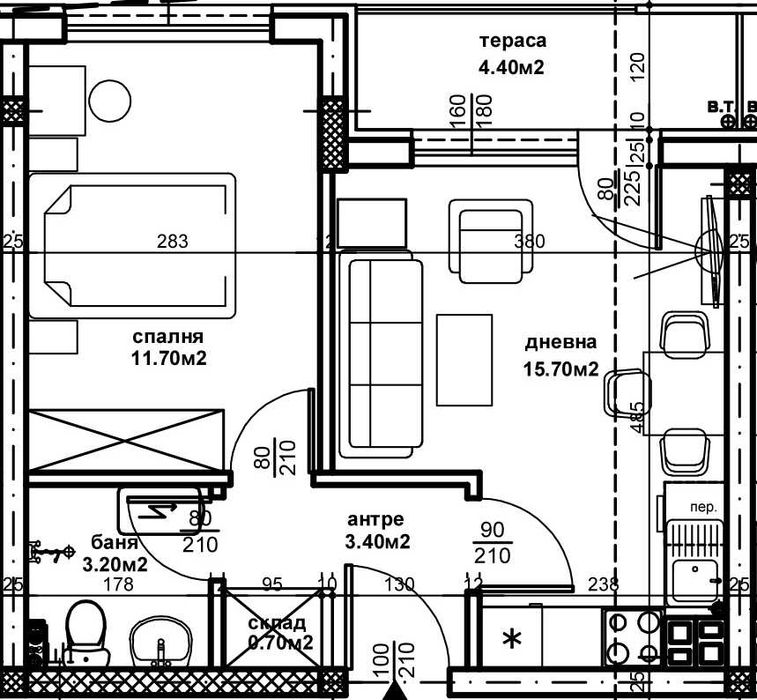 Продава се Двустаен апартамент в Пловдив, Коматевски възел - 53 кв.м за 1293 €/кв.м - Снимка #11