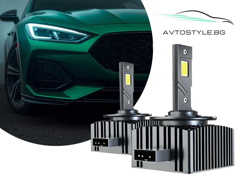 LED/ЛЕД ,Диодни Крушки D1S за xenon 12-24V , 55W, 6000K