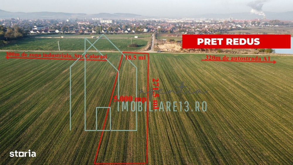 Teren extravilan pretabil pentru Hala, Depozit, zona industriala Sebes
