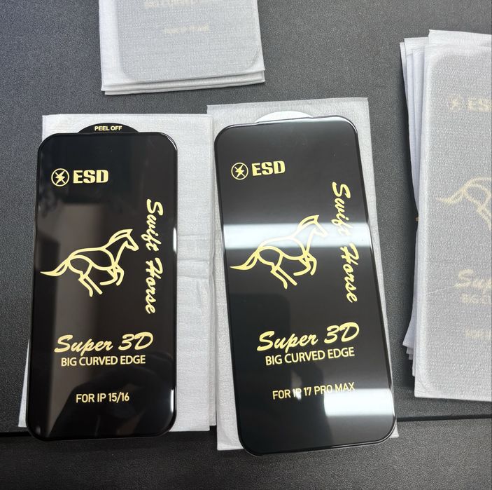 Защитные стекла разных моделей с установкой