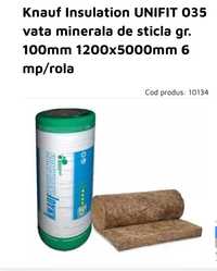 Vata minerală Knauf 10 cm coeficient termic 0,35