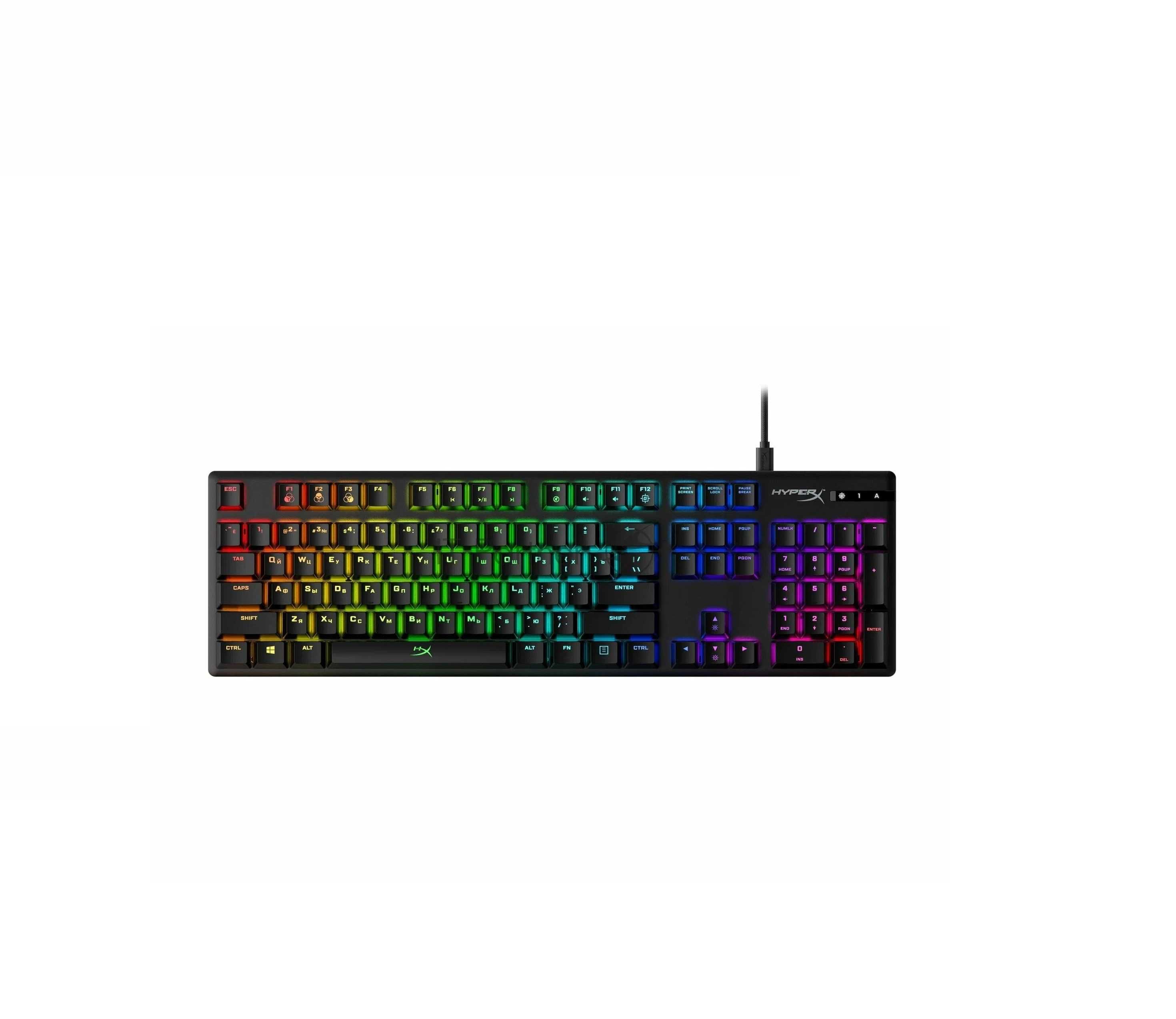 ^Клавиатура HyperX Alloy Origins PBT - HyperX Linear Red Switches, RU