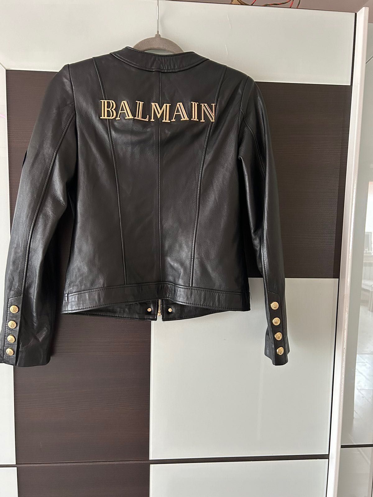 ново стилно яке от естествена кожа оригинал BALMAIN