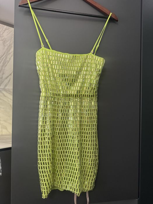 Зелена къса рокля  Ohpolly с камъни с етикет нова