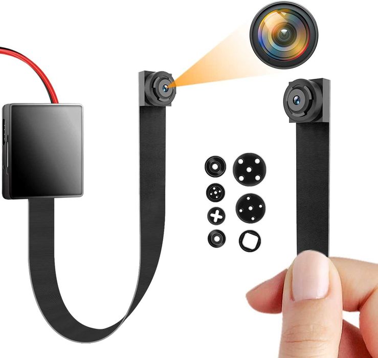 Мини камера с лентов обектив,външна батерия,за дискретен монтаж!