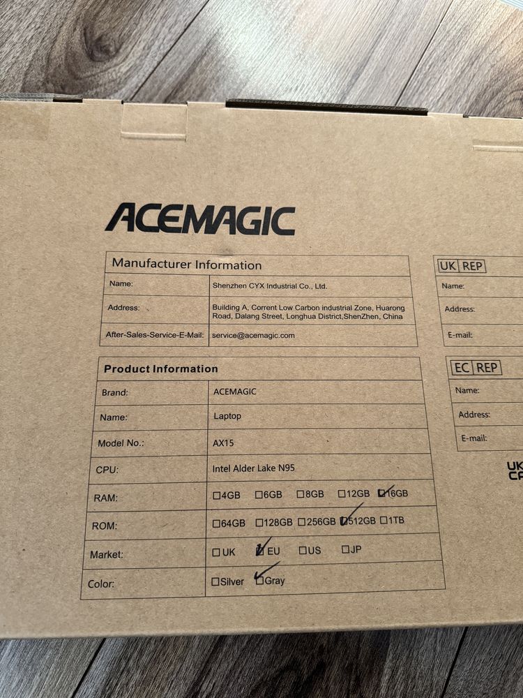 Laptop AceMagic X15 - 512/16GB - Nou - Sigilat