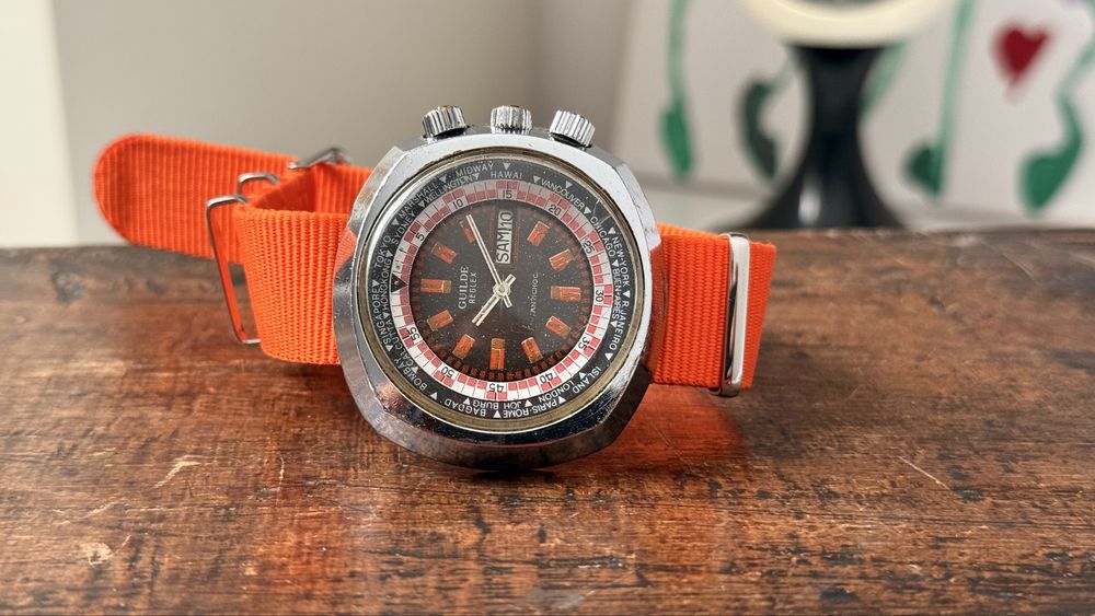 Ceas diver gmt world time 43mm de colectie mecanic