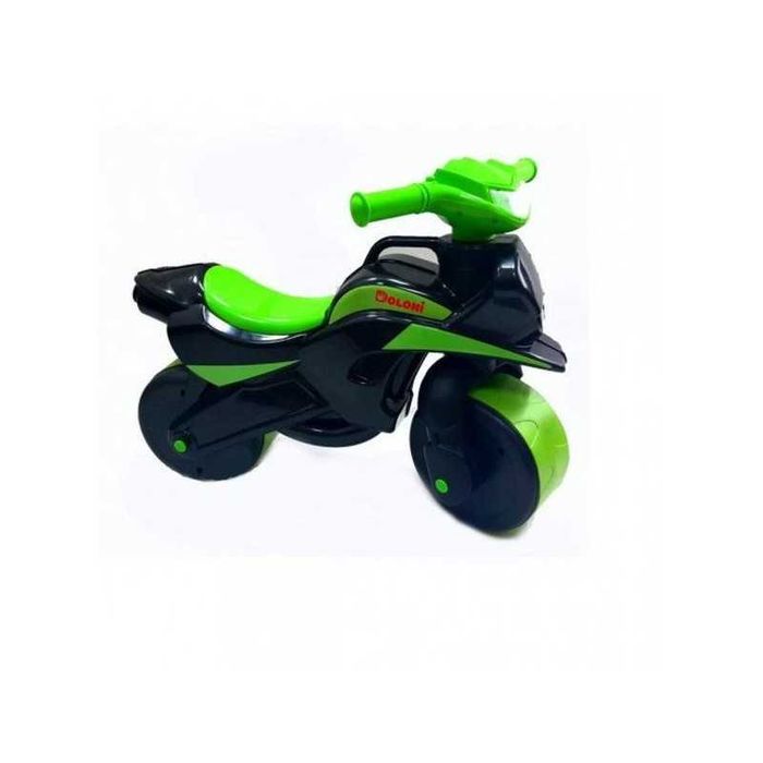 Motocicleta Ride-on de curse cu sunete si lumini, negru cu verde