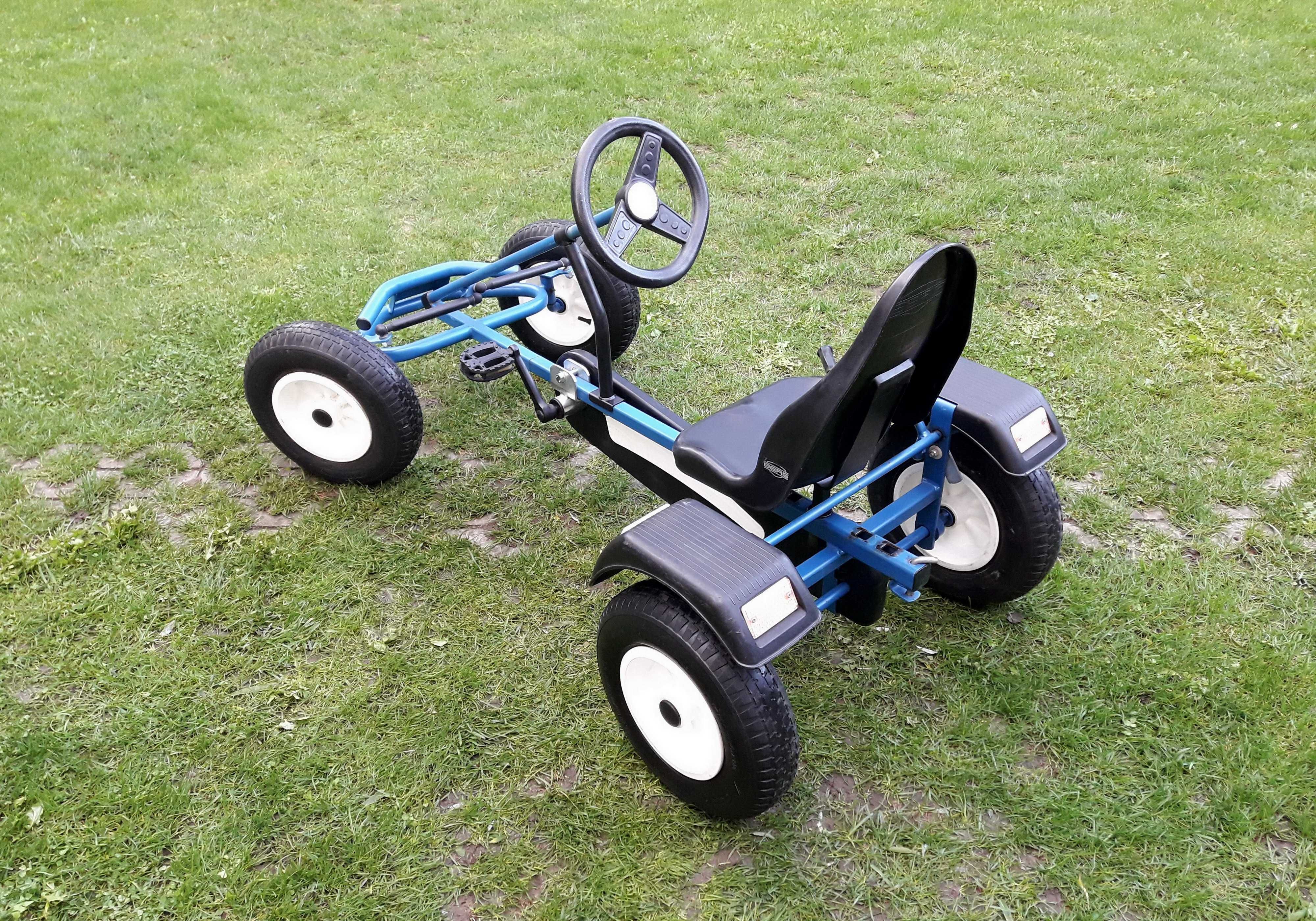 Cart (Kart) cu pedale pentru copii/adulți Berg Extra AF - albastru/alb