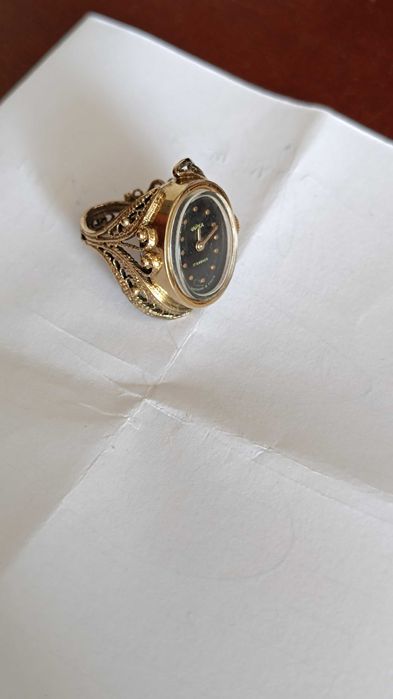 Перстень часы  позолота  СССР