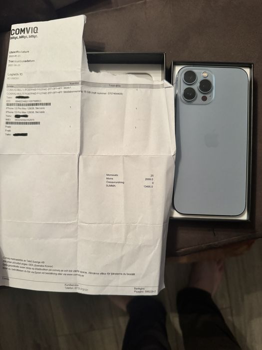 iphone 13 pro max 128gb blue stare noua cu factura