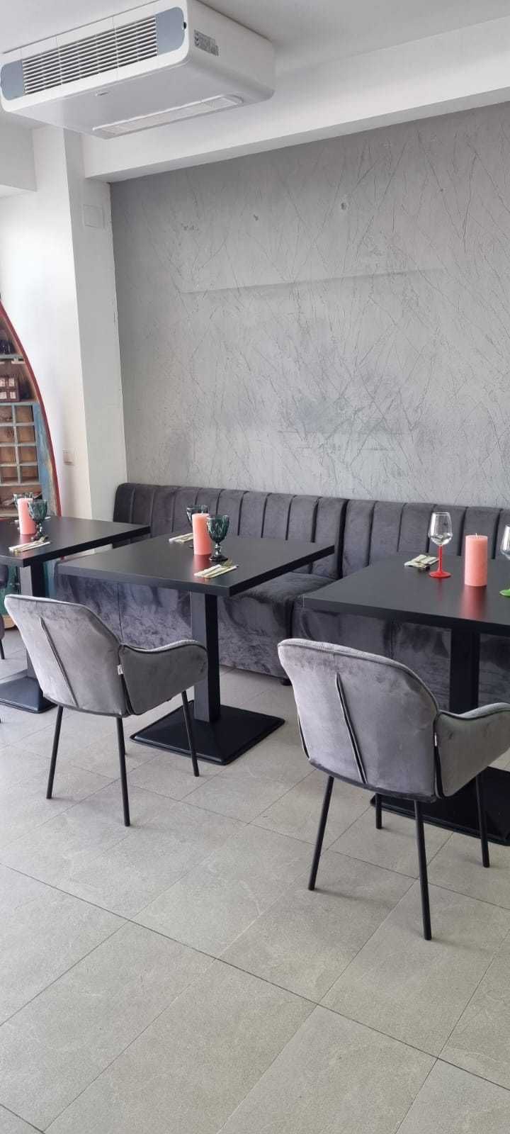 Mese cu blat din pal melaminat si picior fonta, pentru bar, pizzerie