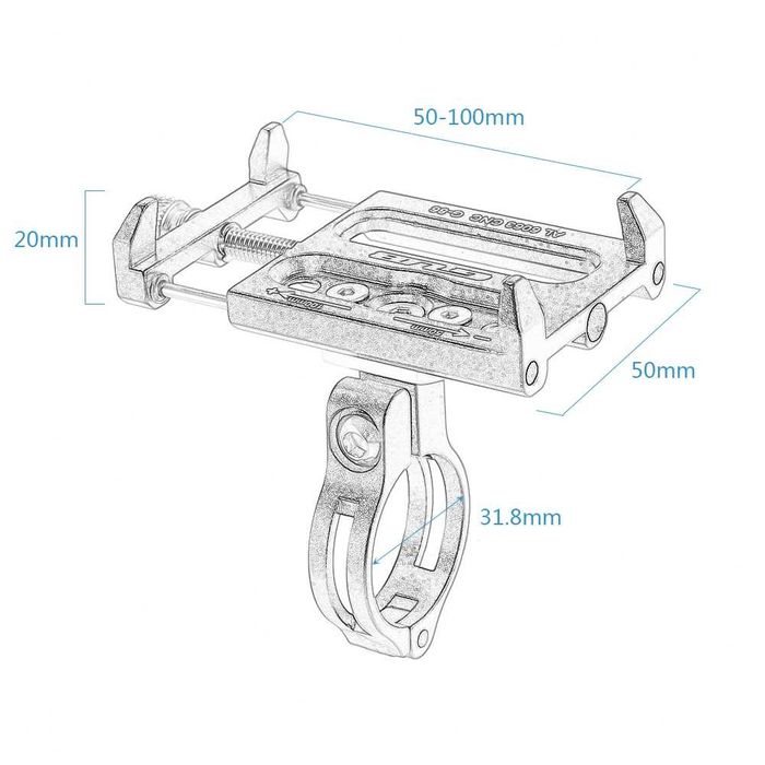 GUB G-86 Suport telefon mobil metalic bicicleta trotineta motocicleta