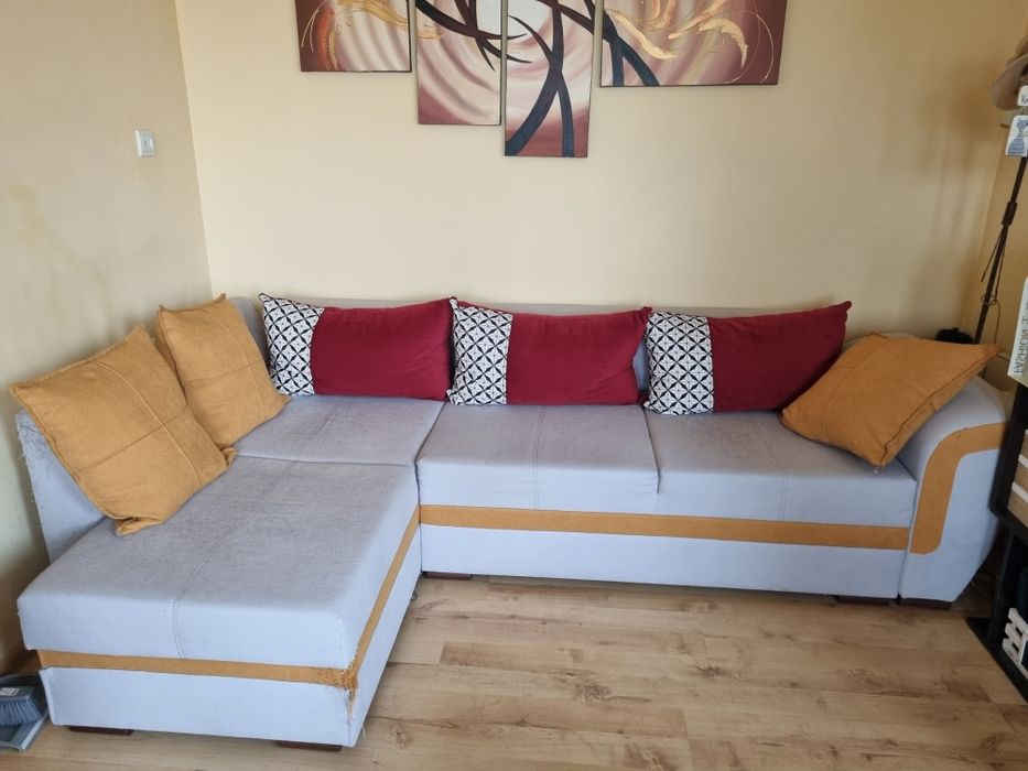 Ъглов диван с ракла, разтегателен